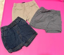 NAUTICA and OTHERS - Baby Boys Infants 12M 3Pair Shorts Set Excellent Condition