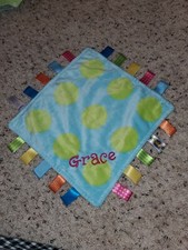 Taggies Baby Burp Cloth Embroidered "Grace"