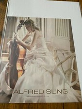 2005 Alfred Sung Wedding Dresses Bride Playing Cello ad