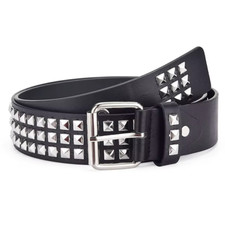 2023New Square Bead Rivet Belt Metal Pyramid Belt Men and Women Punk Hardware Je