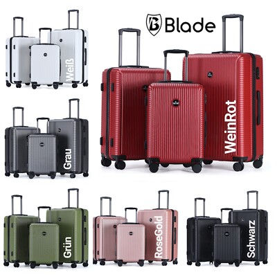 TSA-Schloß Reisekoffer ABS KofferSet Trolley Hartschale Unzerstörbar  M-L-XL-Set