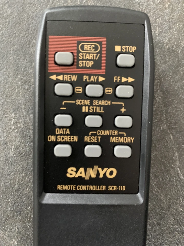 SANYO SCR-110 FOR VM-D9P CAMCORDER GENUINE REMOTE BRAND NEW - Image 2 of 4