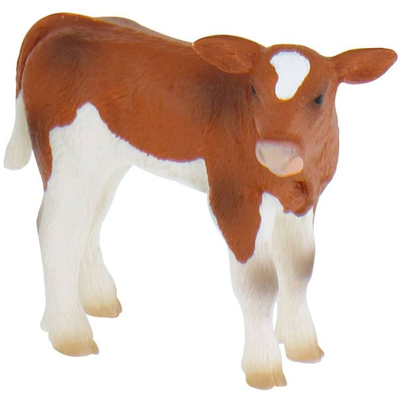 Фигурка животного Bullyland Теленок Мона Браун Белый 62630 НОВИНКА