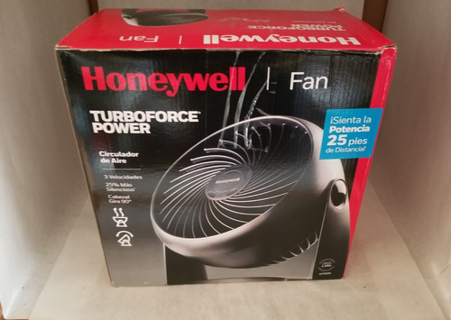 Honeywell Turbo Force Power Air Circulator Table Fan Pivot Head 3 Speed ...