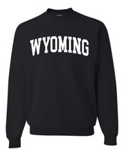 State of Wyoming College Style White Fashion Unisex Crewneck Sweatshirt