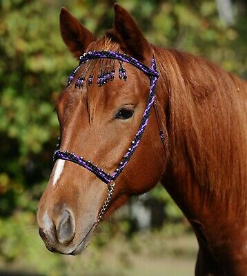 HAND PLAITED FILLET STRING RED & MUSTARD YELLOW HORSE  PONY EQUESTRIAN SHOWQUEST