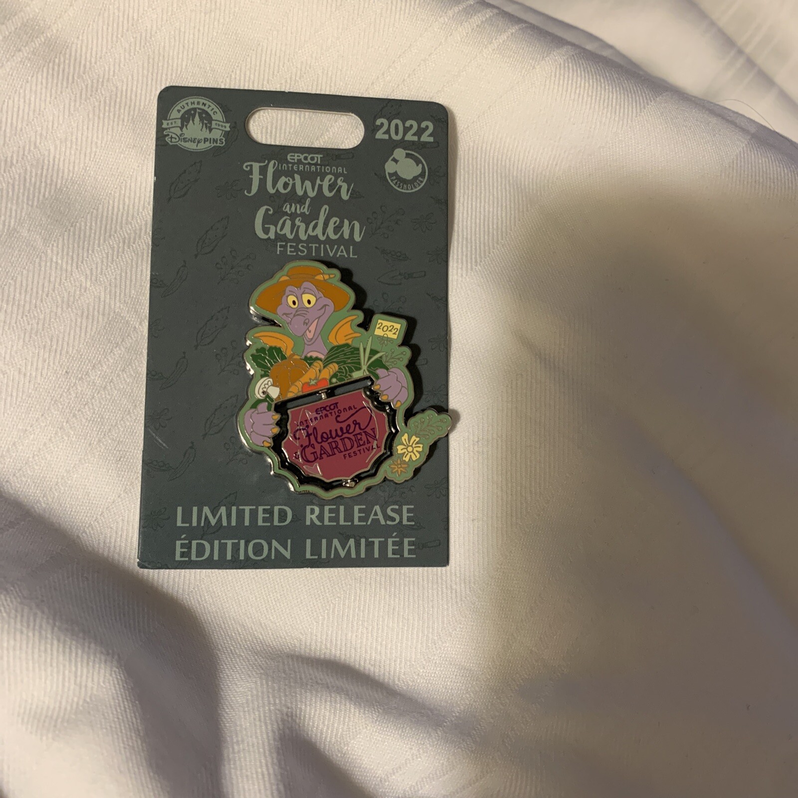 Figment 2022 Epcot Flower And Garden Festival Disney Passholder LR Spinner Pin