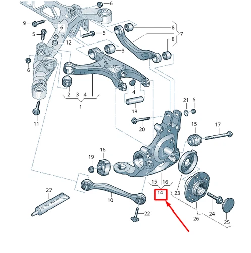NEU AUDI A5 SPORTBACK 8T RADLAGERGEHÄUSE HINTEN RECHTS 8K0505432AP ORIGINAL - Bild 1 von 5
