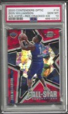 ZION WILLIAMSON 2020-21 CONTENDERS OPTIC ALL STAR RED CRACKED ICE PSA 10 POP 1/1