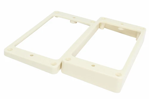 Vintage Size Butyrate M-69 Humbucker Mounting Ring Set - Vintage White
