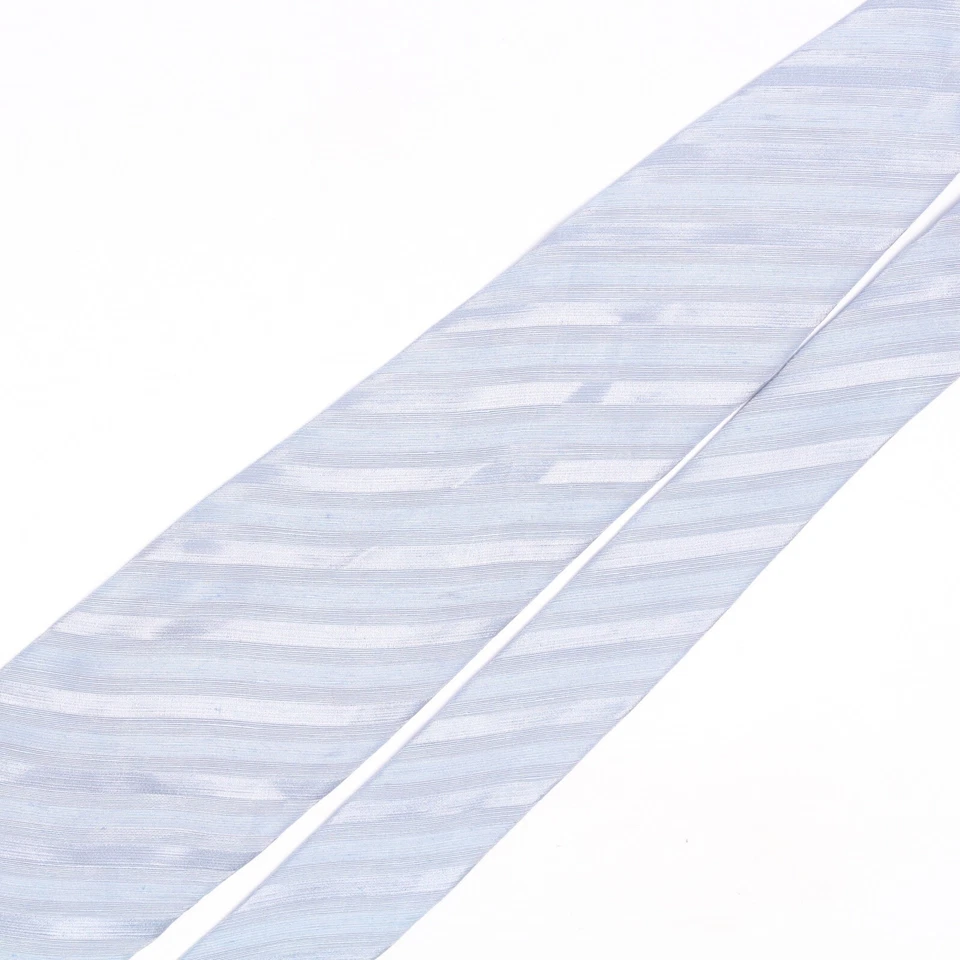 Corbata tejida a rayas de cristal azul claro GC Internazionale para hombre  Foto 3 de 4