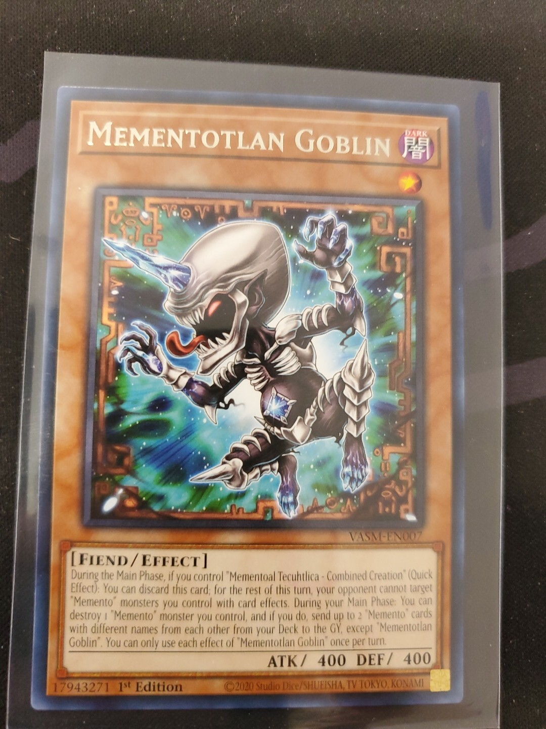 Mementotlan Cranium Burst VASM-EN012 Rare Yu-Gi-Oh Card 1st Edition New