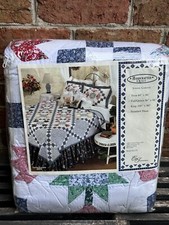 Vintage C J Handcrafted Quilt Spring Garden 100 Cotton - Full/Queen 86" x 86"