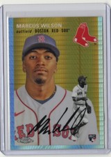 2023 Topps Chrome Platinum Anniversary Marcus Wilson RC Prism Refractor Red Sox