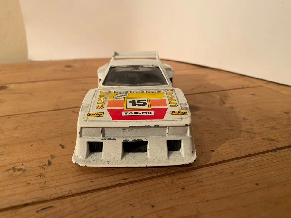 Tonka Polistil Lancia Beta Montecarlo, escala 1:25, modelo fundido a presión, unicars blancos Foto 4 de 4