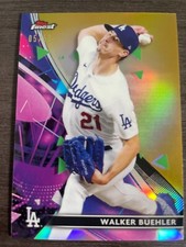 2021 Topps Finest Walker Buehler #91 Gold Refractor LA Dodgers serial /50