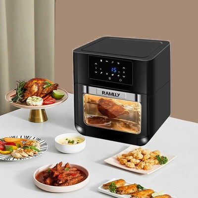 10.6 Quart Air Fryer Oven 1700W 8 in 1 Rotisserie Home w/ 6 Accessories US
