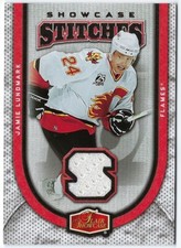 2006/07 Flair Showcase Stitches rd # SS-LU of Jamie Lundmark - Calgary Flames