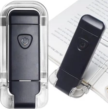Book Reading Light, Portable USB Rechargeable LED Clip on Book Lights for Readin