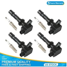 4pcs Ignition Coil & IRIDIUM Spark Plug Kits for Ford Fusion Mercury Milan 2.3L