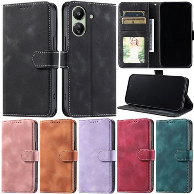 Retro Wallet Leather Flip Cover Case For Xiaomi 13T 12T 11T Redmi Note 13 12 11S