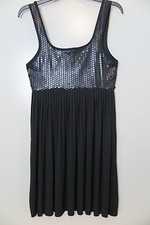 NWT Bailey 44 Little Black Sequin-Bodice Slip Dress Size M Made in USA MSRP $170