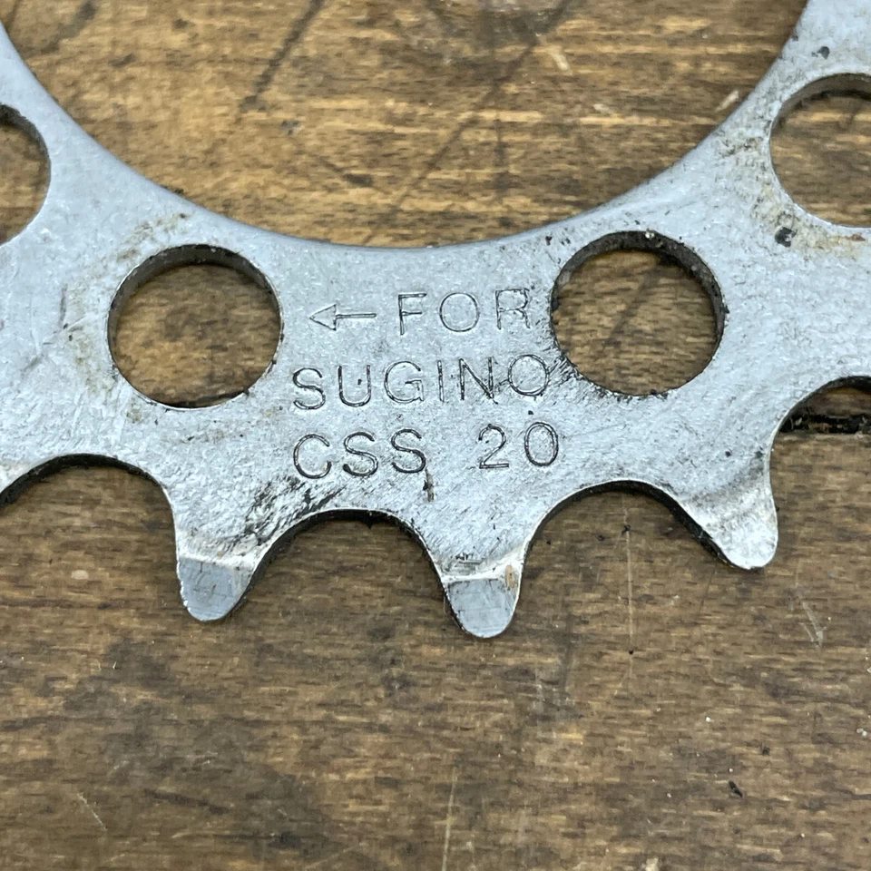 Anillo pequeño triple abuela compacto vintage Sugino 20 dientes 20t 58 BCD A3 Foto 2 de 4