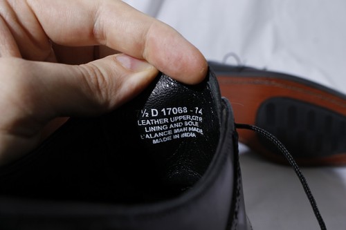 Nuove scarpe eleganti Florsheim Hamilton da uomo in pelle nera e bordeaux 7,5D - Foto 9 di 10