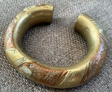 ✅ ACIEN GROS BRACELET AFRICAIN, ESCLAVE, ETHENIQUE ART AFRICAIN ✅ 411 GR