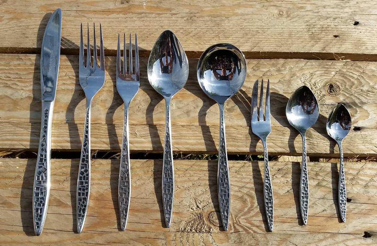Vintage VINERS MOSAIC Stainless Steel Mid-Century Cutlery