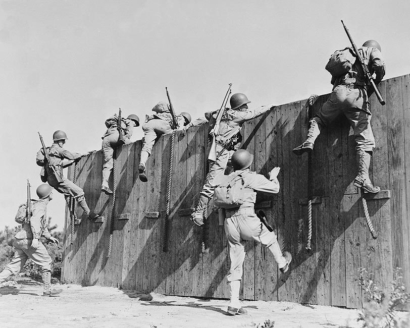 CAMP EDWARDS, MASSACHUSETTS WALL TRAINING WWII 8x10 GLOSSY ...
