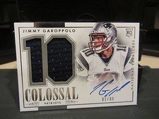 National Treasures Rookie Autograph Jersey Patriots Jimmy Garoppolo 81/99 2014