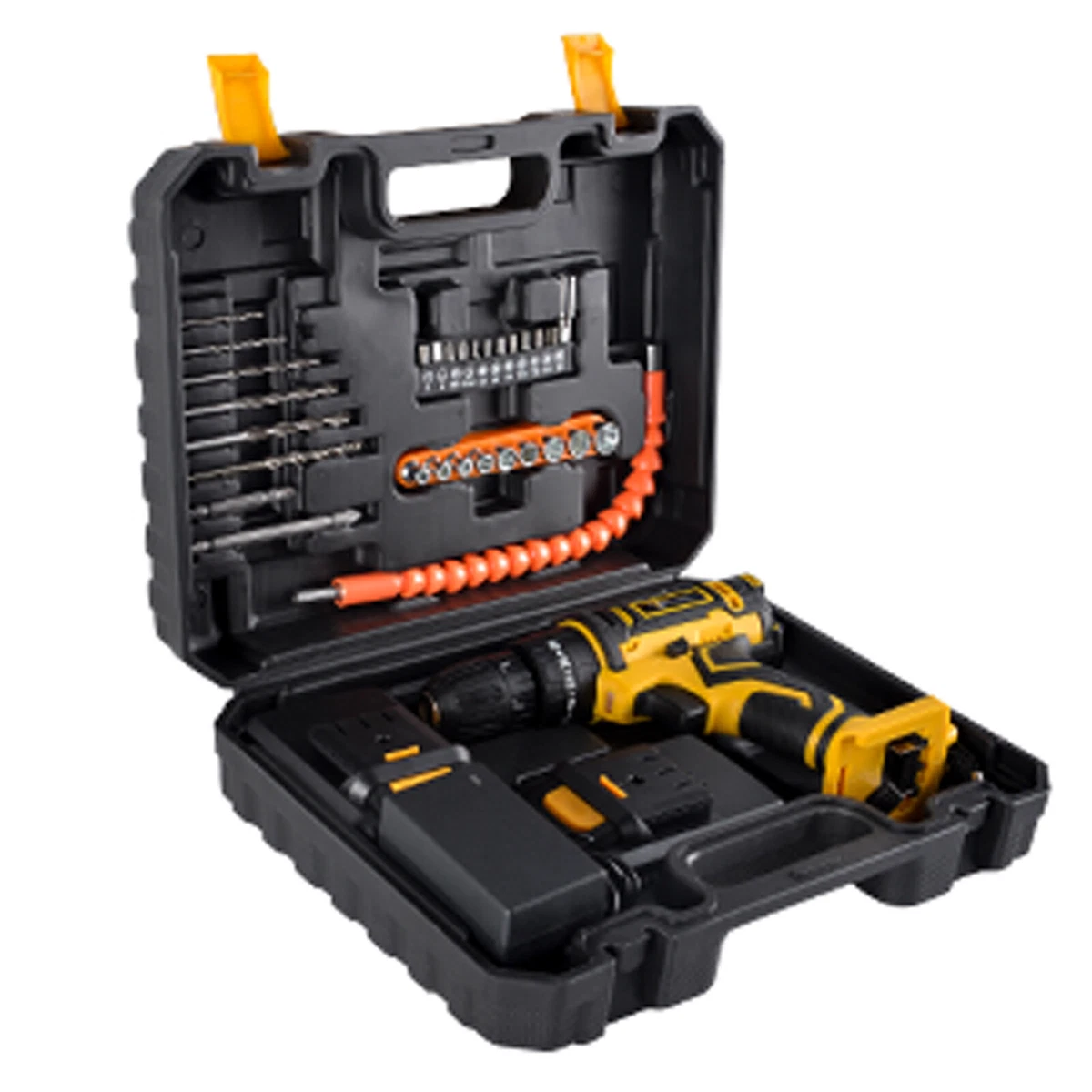 3 in 1 21V Cordless Hammer Drill Set Electric Impact Combi Drill 2x2.0Ah Battery