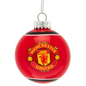 Manchester United FC Christmas Glass Bauble (TA5669) | eBay