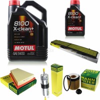 MANN-FILTER Inspektionspaket 6L Motul 5W-30 8100 X-Clean+ FüR Bmw X1 Sdrive20I