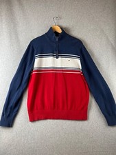 Y2K 90s Tommy Hilfiger Mens Colorblock Pullover Sweater L Preppy Classic  