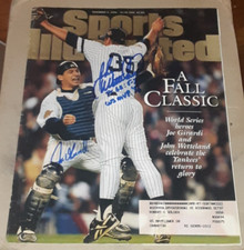 JOHN WETTELAND JOE GIRARDI NEW YORK YANKEES SIGNED SPORTS ILLUSTRATED SI COVER
