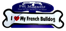 Imagine This "I Love My French Bulldog" Bone Pet Magnet Car Truck SUV Fridge