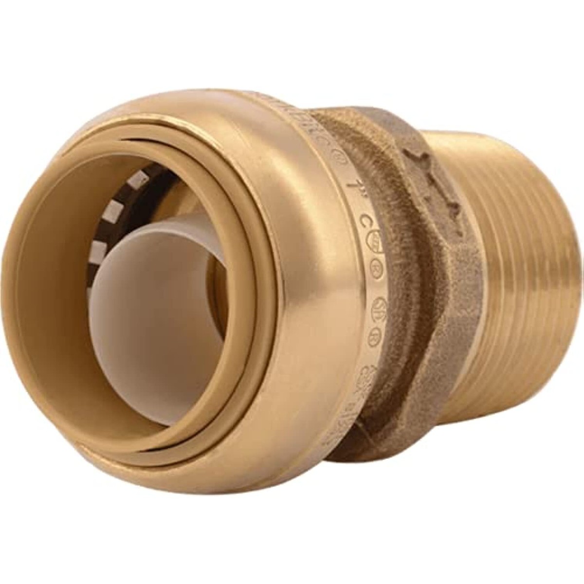 SharkBite 1 Inch MNPT Adapter, Push to Connect Brass Plumbing