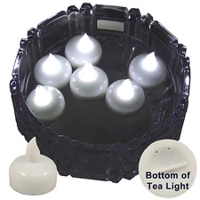 FREESH 6X Waterproof LED Floating Tealight Flameless Candle Wedding Party WHITE
