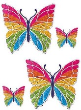 Adesivi adesivo sticker tunning auto moto pace peace love arcobaleno farfalle