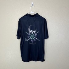 Robert Graham Navy Skull Graphic Athletic Golf Polo Shirt NWT Medium M