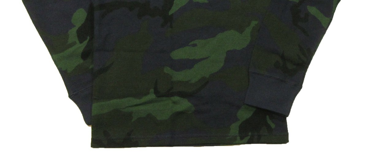 Polo Ralph Lauren Men's Green Camo Waffle Knit Thermal Crew-Neck T