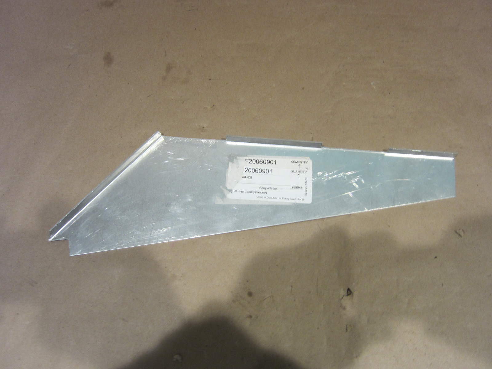 Ferrari 246 Dino (1975) - LH Door Hinge Cover Plate - P/N 20060901