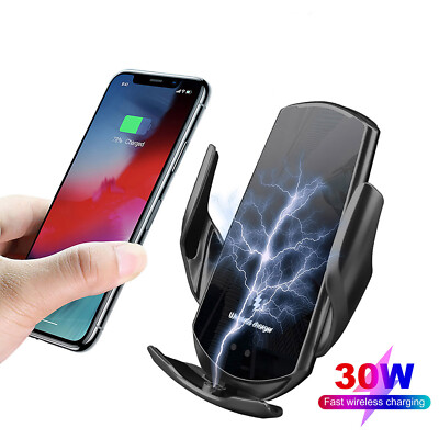 30W Wireless Car Charger Gravity Phone Holder For Apple iPhone 16 15 Samsung S24