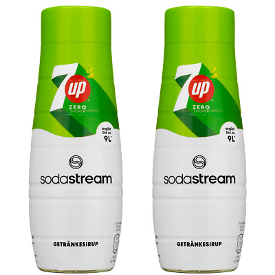 NEU SodaStream Sirup 7UP Free 2x440ml ohne Zucker Konzentratsirup Zero Kcal