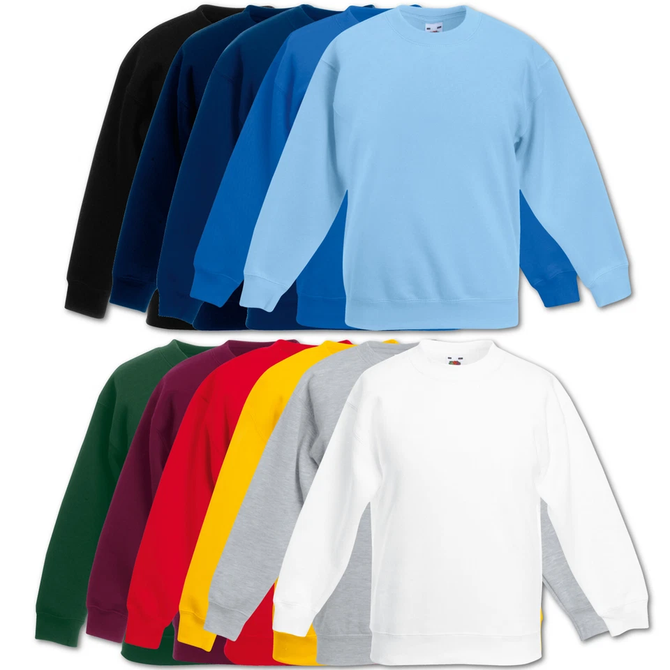 Fruit of the Loom Sweatshirt Pullover Kids Classic Set-In Kinder Gr. 104 - 164