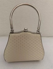 Vintage Small Gold Ladies Evening Formal Purse, Latch Hard To Close