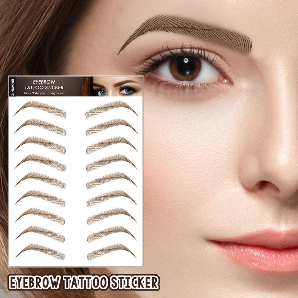 6D Eyebrows Tattoo Real Look Sticker False Eyebrow Waterproof Stick O B1X0 D2P3 - Image 4 of 4