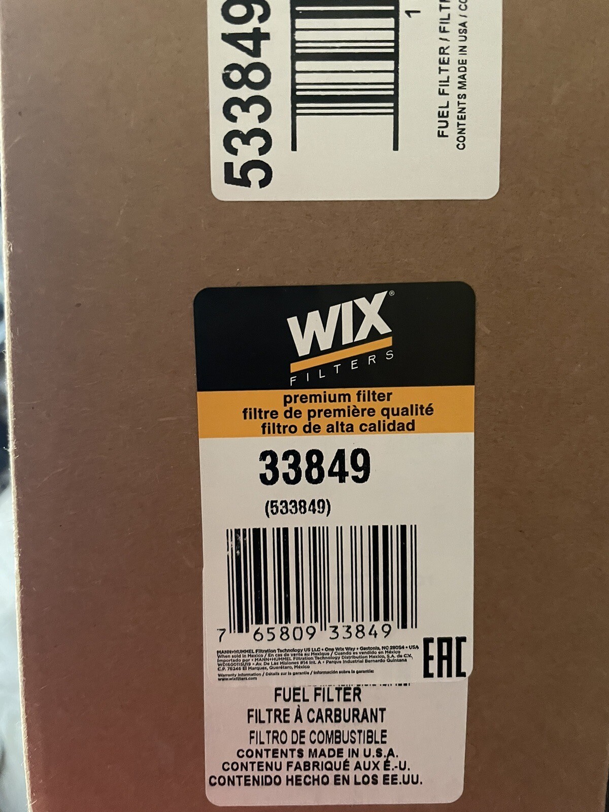 Fuel Filter Wix 33849 | eBay